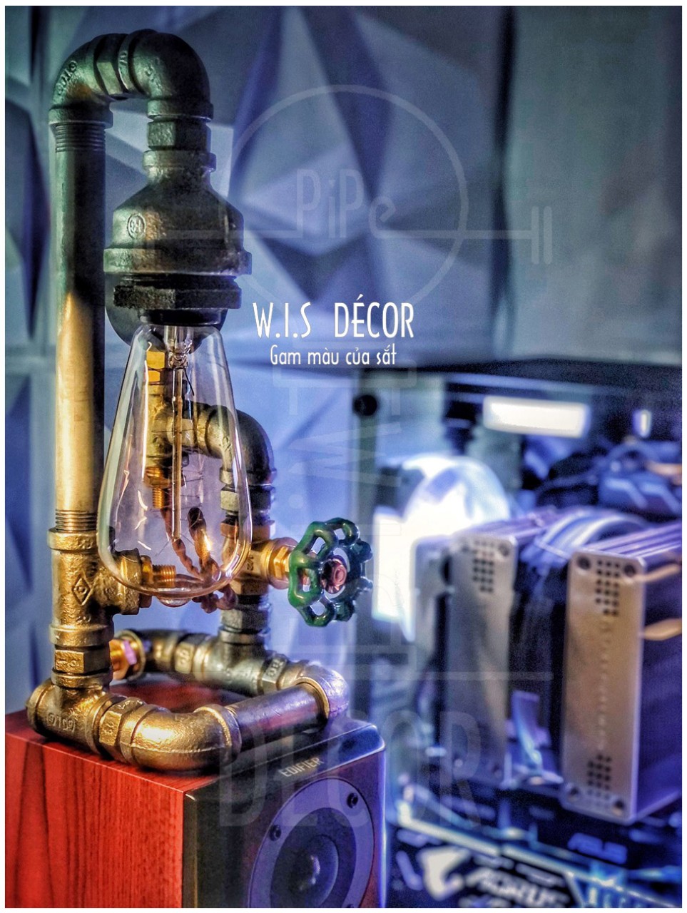 Đèn decor ống nước retro ,vintage - The FogEL 4 đèn decor vintage
