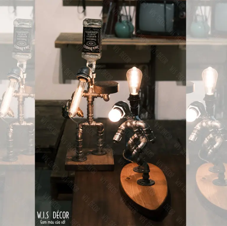Đèn decor ống nước vintage