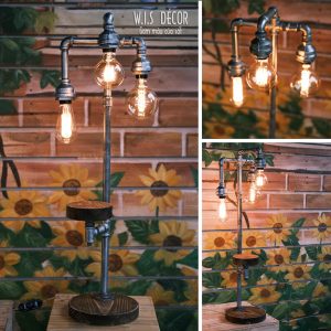 Đèn decor ống nước vintage Đèn decor ống nước vintage