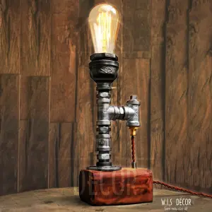 Đèn decor ống nước vintage Đèn decor ống nước vintage