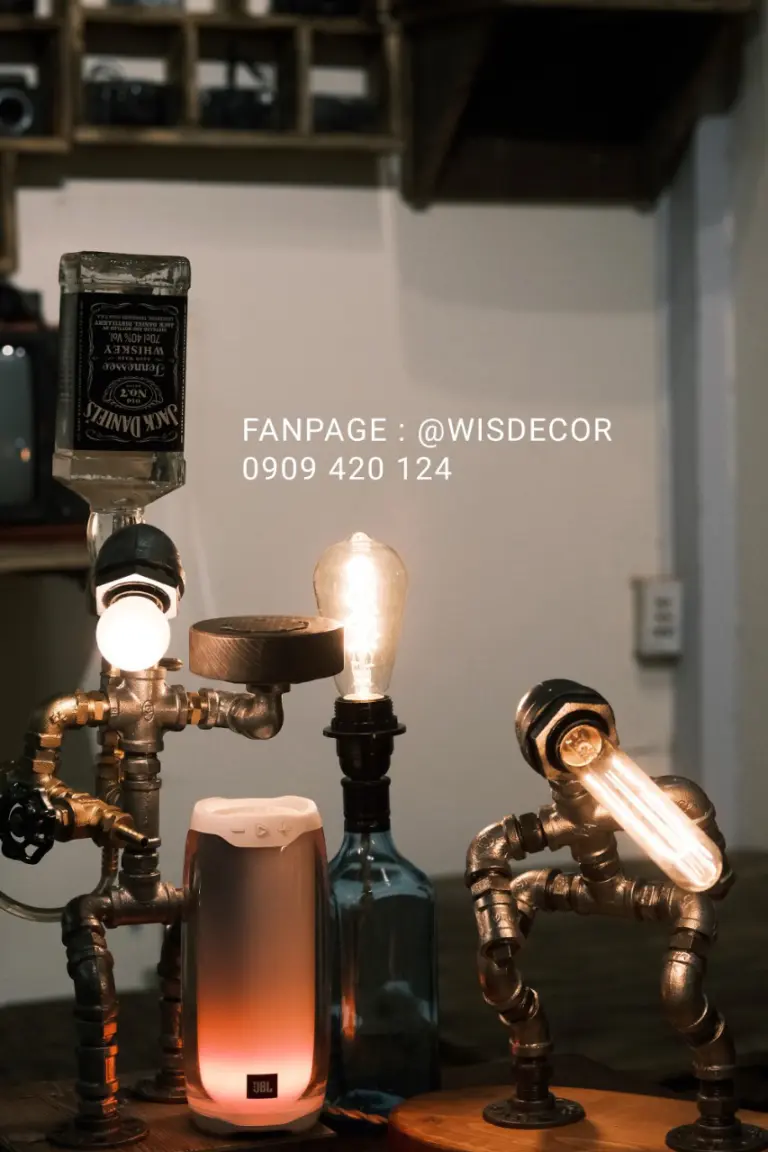 Đèn decor ống nước vintage
