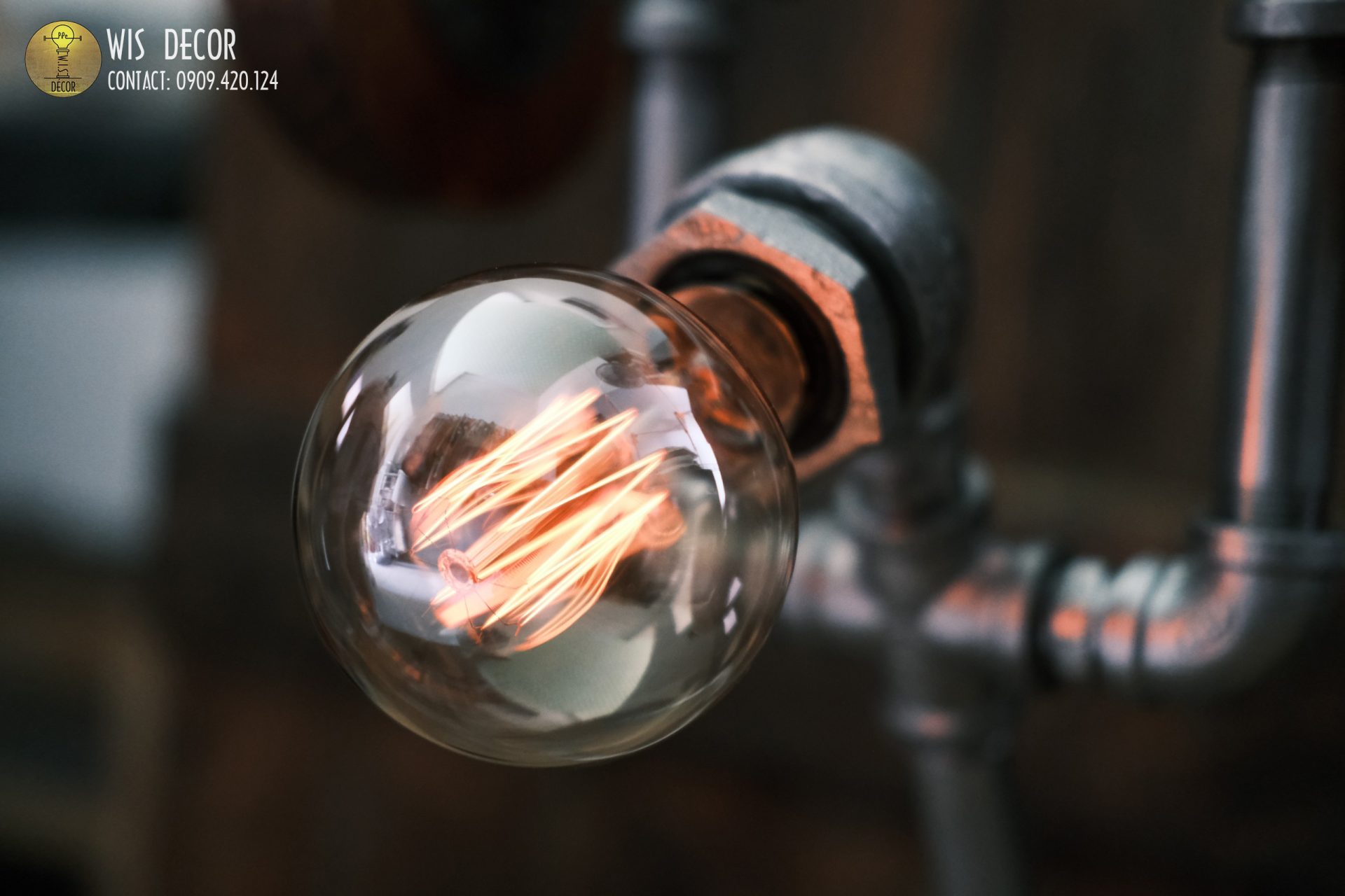 Đèn decor ống nước vintage - Đèn Đẩy Tạ Gymmer 9 Đèn decor ống nước vintage