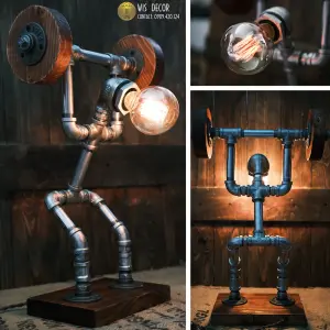 Đèn decor ống nước vintage Đèn decor ống nước vintage
