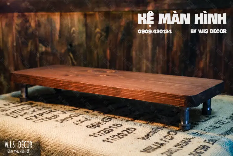 kệ màn hình gỗ tự nhiên