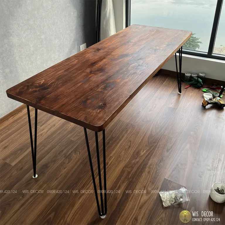 bàn làm việc gỗ tự nhiên vintage