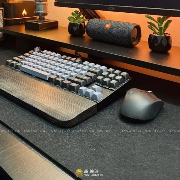 kê tay bàn phím gỗ