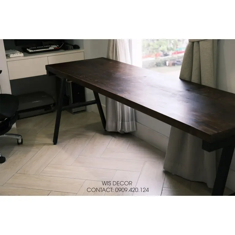 bàn làm việc gỗ tự nhiên vintage