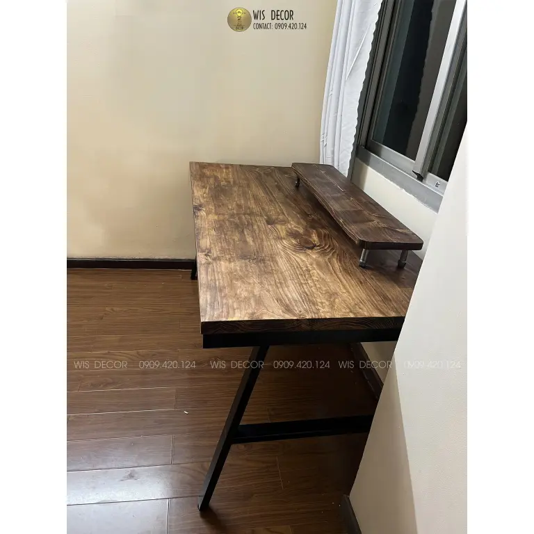 bàn làm việc gỗ tự nhiên vintage