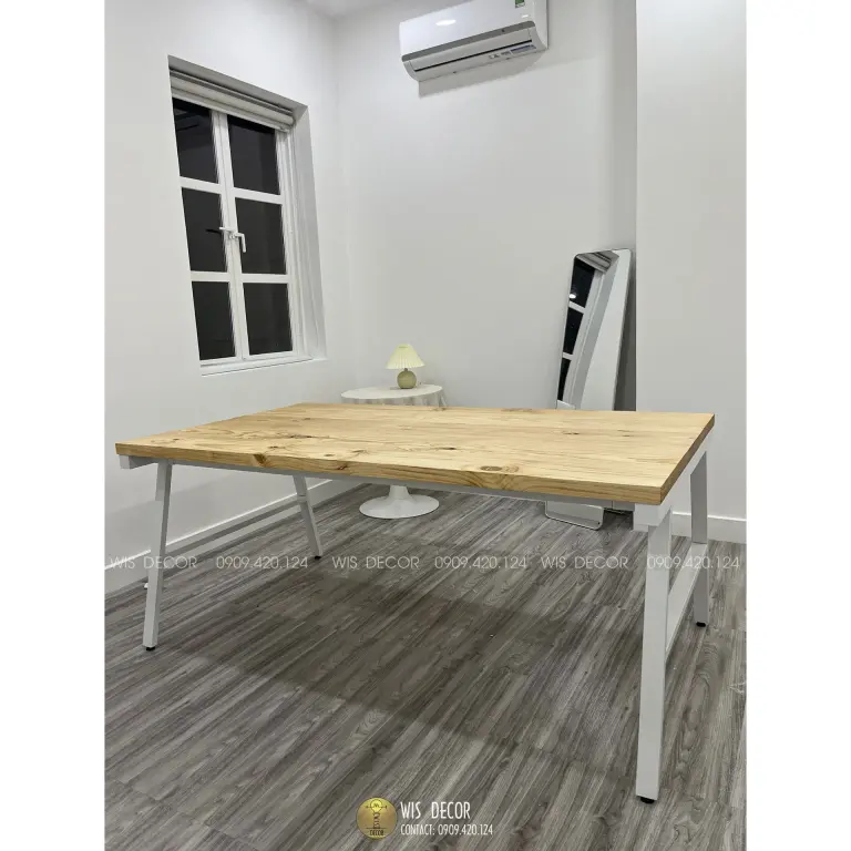 bàn làm việc gỗ tự nhiên vintage