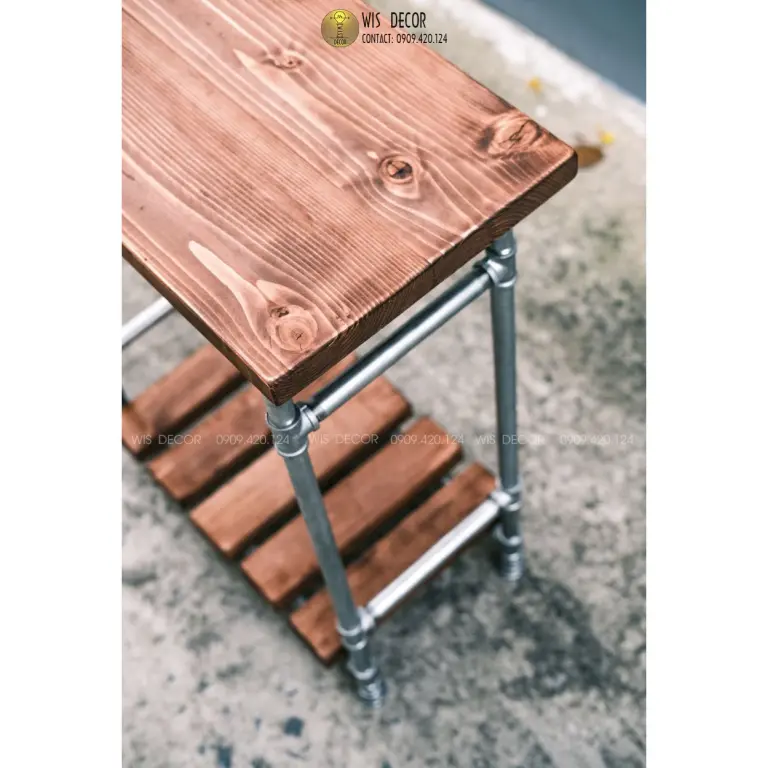 Kệ gỗ trang trí vintage