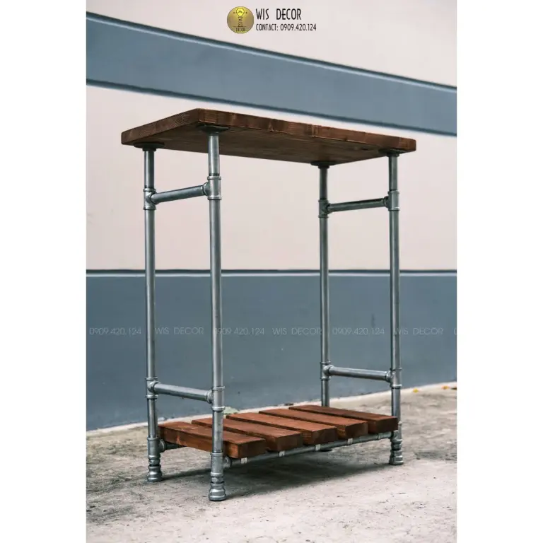 Kệ gỗ trang trí vintage