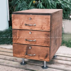 tủ gỗ đầu giường vintage